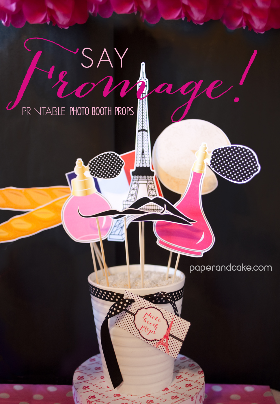 paris themed photo booth props