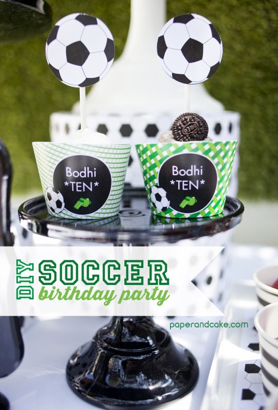  Soccer  Birthday  Party  GOOOAAAL Paper and Cake Paper and 